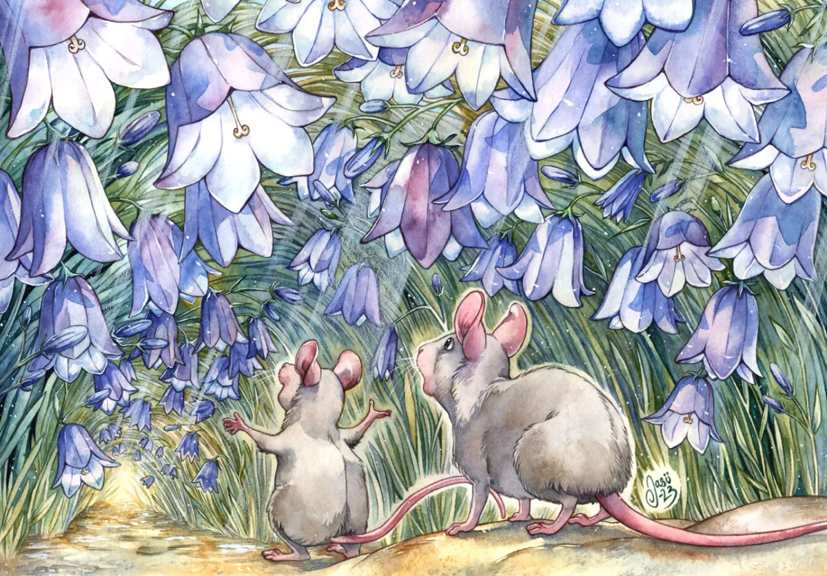 Original Painting - A Sky Full of Bluebells