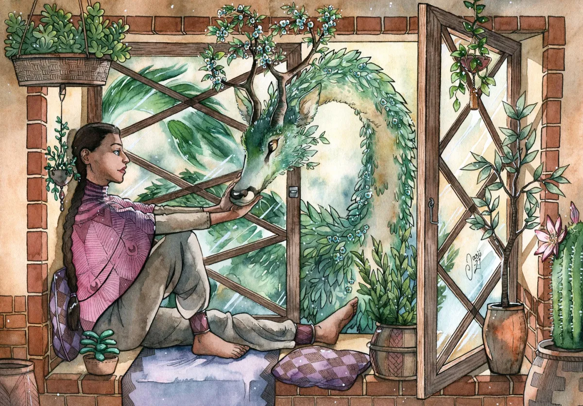 Print - A Girl and Her Dragon