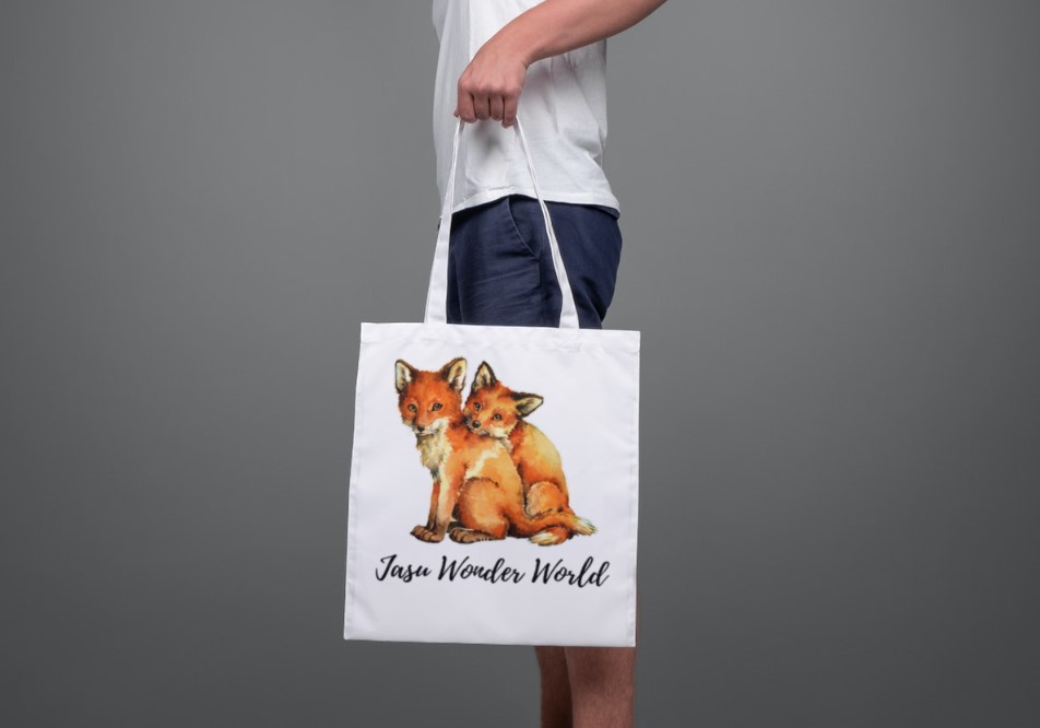 Shopping Bag - Fox Pups
