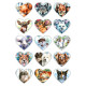 Sticker Set - Animal Hearts 