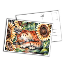 Card - Cat with Sunflowers Card - Cat with Sunflowers